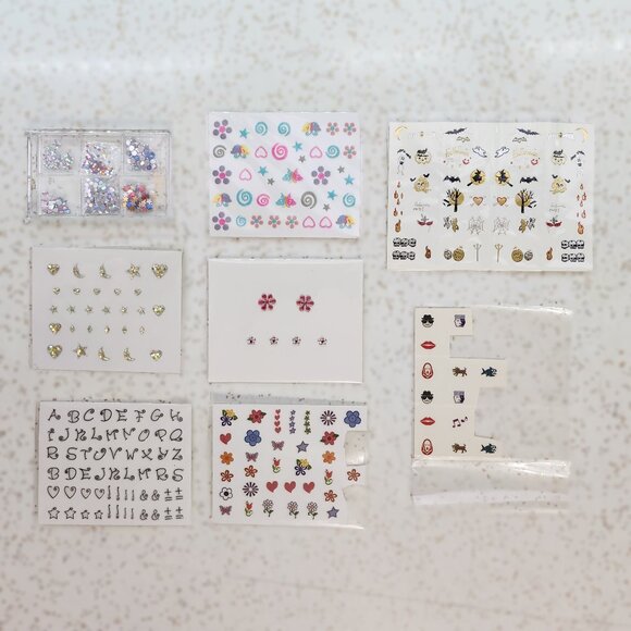 Nail Jewels, Tatoos, and Stickers Bundle - Picture 1 of 9